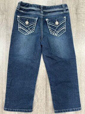 *Callout in description* Classic Dark Wash Kids Jeans with Contrast Stitching